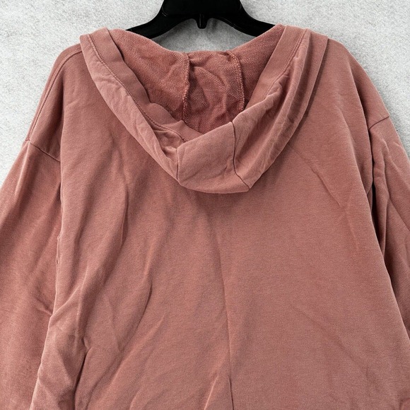 Nike Sportswear Hoodie Sweatshirt Women LG French Terry Salmon Lace-Up Oversized - Picture 5 of 12